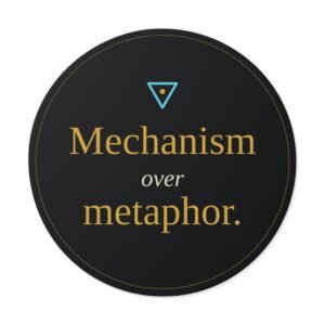 Mechanism over Metaphor Sticker